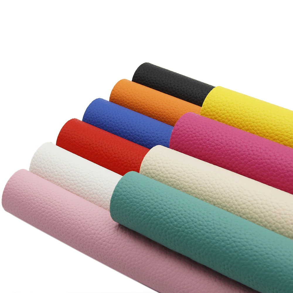 

David accessories 20*34cm Plain colored Litchi Faux Synthetic Leather Fabric DIY Sewing Material For Bow Handbag,1Yc5835
