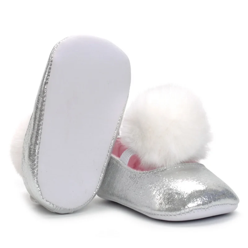 Niña Zapatos Niño princesa suave único primeros caminante Vestido Infantil niña bola blanca venda elástico para las muchachas Niña Zapatos Niño princesa suave único primeros caminante Vestido Infantil niña bola blanca venda elástico para las muchachas