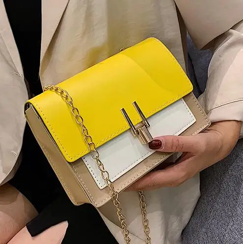 

2019 New brand 4 Colors Women PU Leather Bags For Women Shoulder Messenger Bag Fashion Design Chain Bag