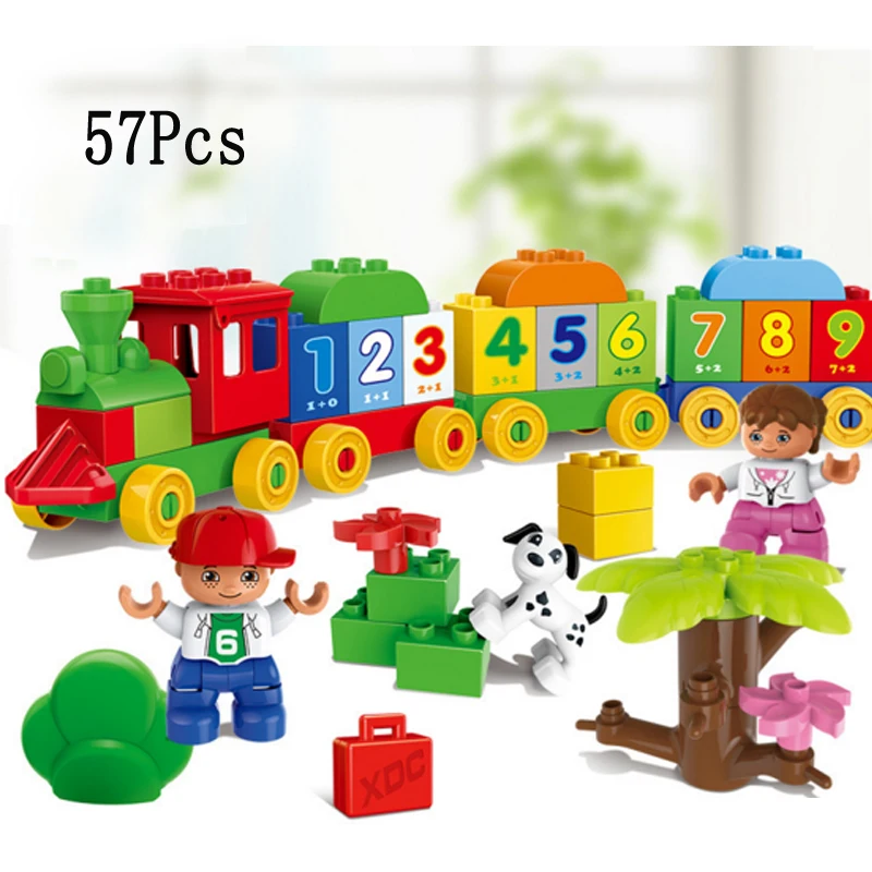 2017 New gift Big Blocks Number Train Building Set Compatible with figures Dmuploe Educational Toys DIY funny Baby Toys children baby-brick : image 2017 New gift Big Blocks Number Train Building Set Compatible with figures Dmuploe Educational Toys DIY funny Baby Toys children baby-brick