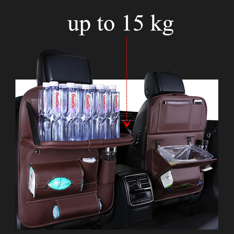 Assento de Carro de Volta Bolsa de Lixo Bolsas do Organizador Bolsa de Armazenamento de Viagem Acessórios para Automóveis Tidying com Lixo Novo Mesa Dobrável Estiva 15 Automóveis e motos