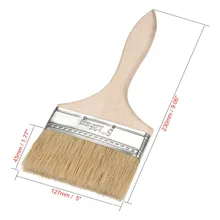 UXCELL Высокое качество 1 шт. зубчатая щетина " наконечник кисти краски с деревянная ручка металл 230 мм длина для краски s, лак, многоразовые