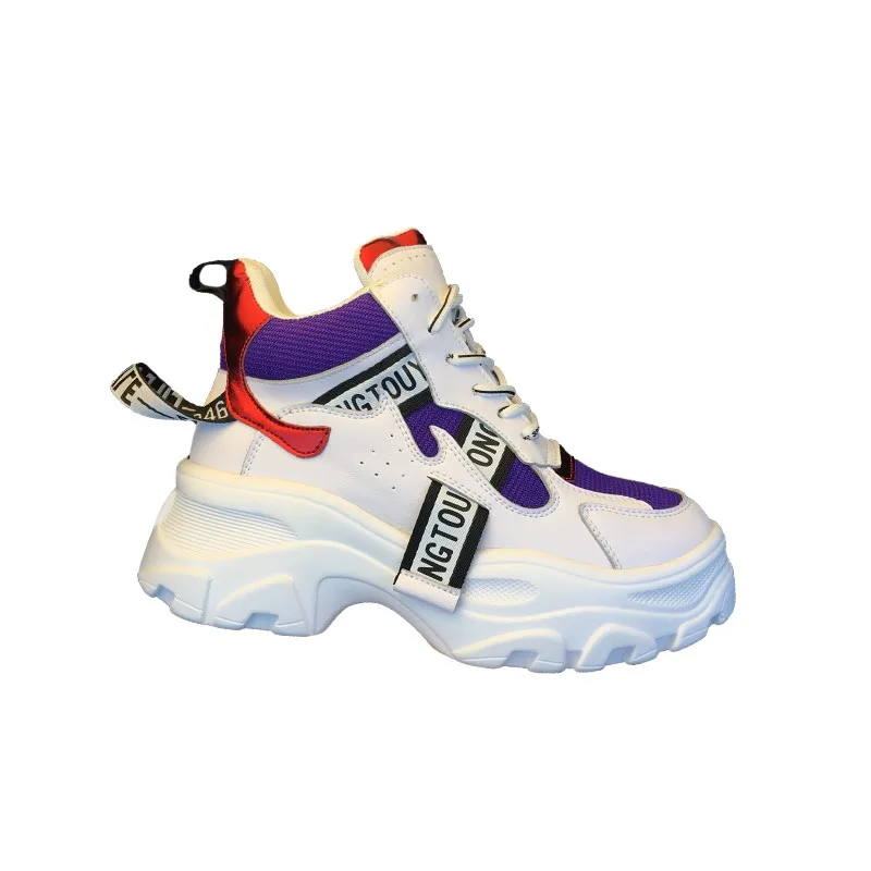 

YAYA SSTAR CURRY high-top women's shoes 2019 new platform shoes women's thick-soled color matching wild casual leather sneakers
