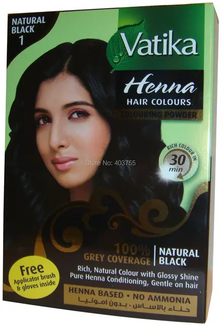 free shippping dabur vatika henna hair dye powder natural black
