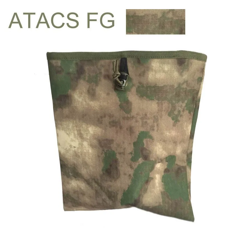 Большая вместительность Военная тактический для страйкбола и пейнтбола Охота складной Mag восстановление сумка для мусора W/ремень с крючком петля - Цвет: ATFG