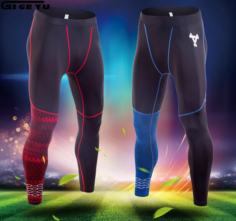 Men's Sports Tights Pants Football Running Training Pants Quick Basketball Leggings Compression