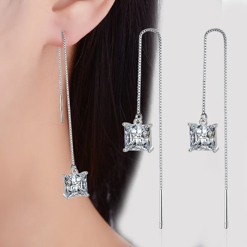 square cz zircon dangle earrings jewelry (5)