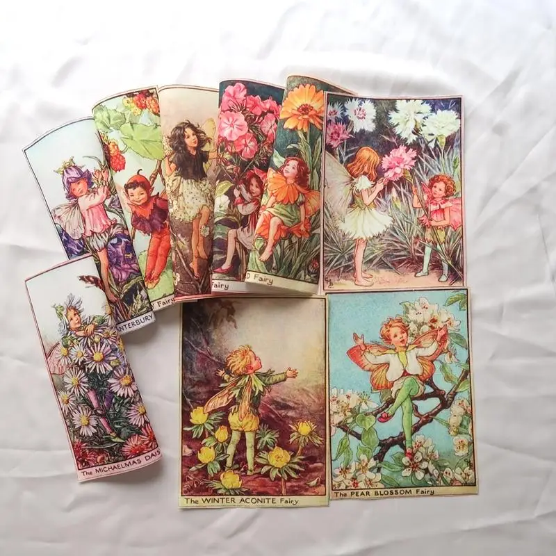 

Hot 15*21cm 10pcs Flower Fairy Sewing Quilt Scrapbooking Tissue Pattern Fabrics Needlework Material purse Cloth patchwork SL-129