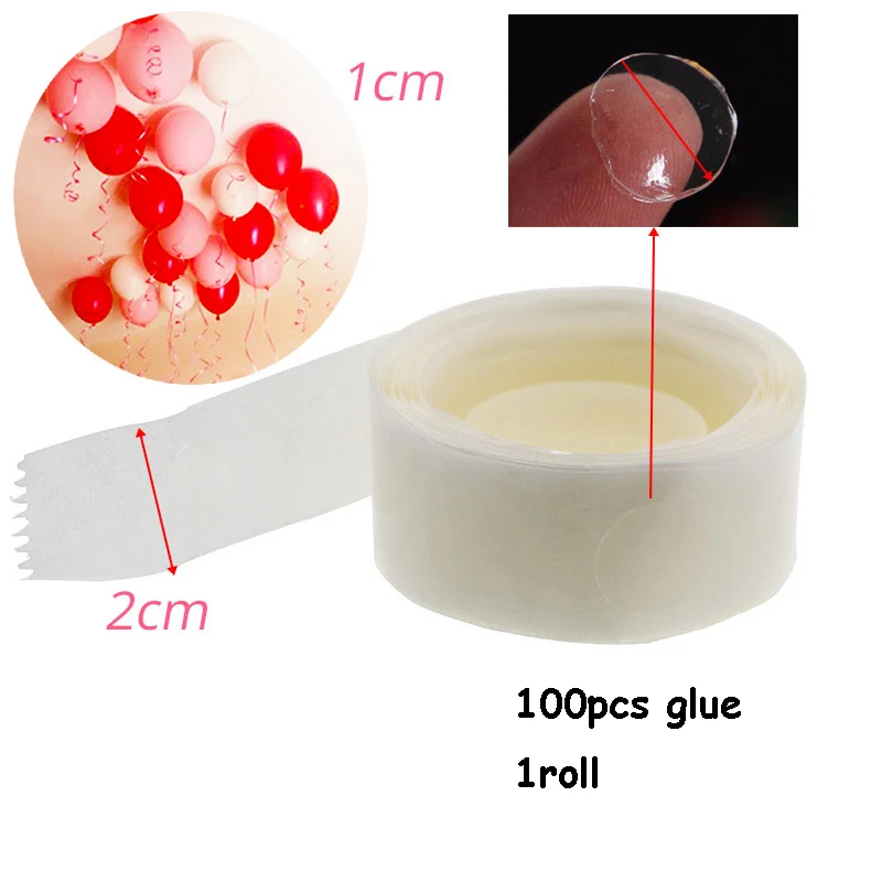 Воздушный шар-палочка, украшения для дня рождения, детский баллон, колонна, основа, шар-арка, светодиодный светильник, балонное украшение, свадебное украшение - Цвет: 100pcs glue