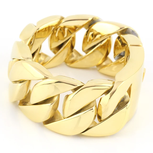 Bracelets For Men Newest High Quality S Large Heavy Bracelets For Men Newest High Quality S Large Heavy Stainless Steel Bracelet Link Wrist Gold