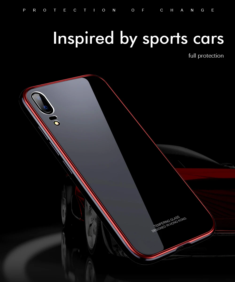 Ascromy For Huawei P20 Pro Case Metal Bumper Tempered Glass Back Cover For Huawei P 20 P20pro Funda Shockproof Coque Accessories (4)