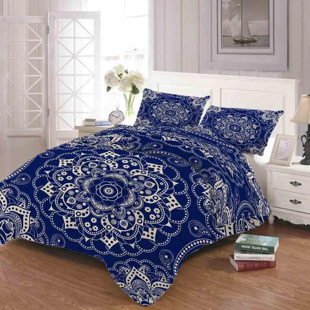 

Bohemian Style Indian Bedding Quilt Cover Duvet Cover Set Pillowcase Microfiber Soft Comforter Bedroom Single Queen King sale
