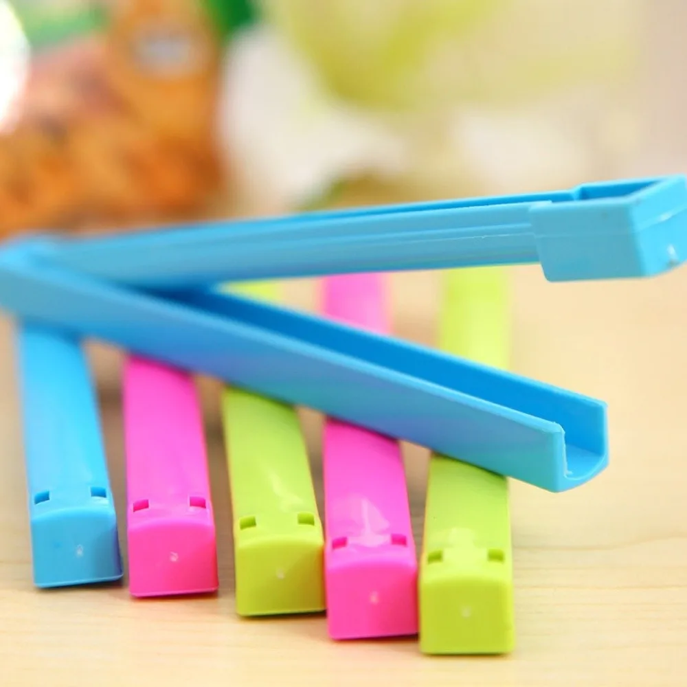 6pcs Food Snack Bag Sealing Clips Plastic Large Storage Seal Bags Clamp