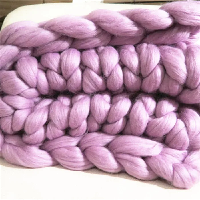 1000 г/шар супер толстая натуральная шерсть крупная пряжа войлочная шерстяная фитильная пряжа для прядения ручного вязания пряжа Diy одеяло поставка 5 - Цвет: purple