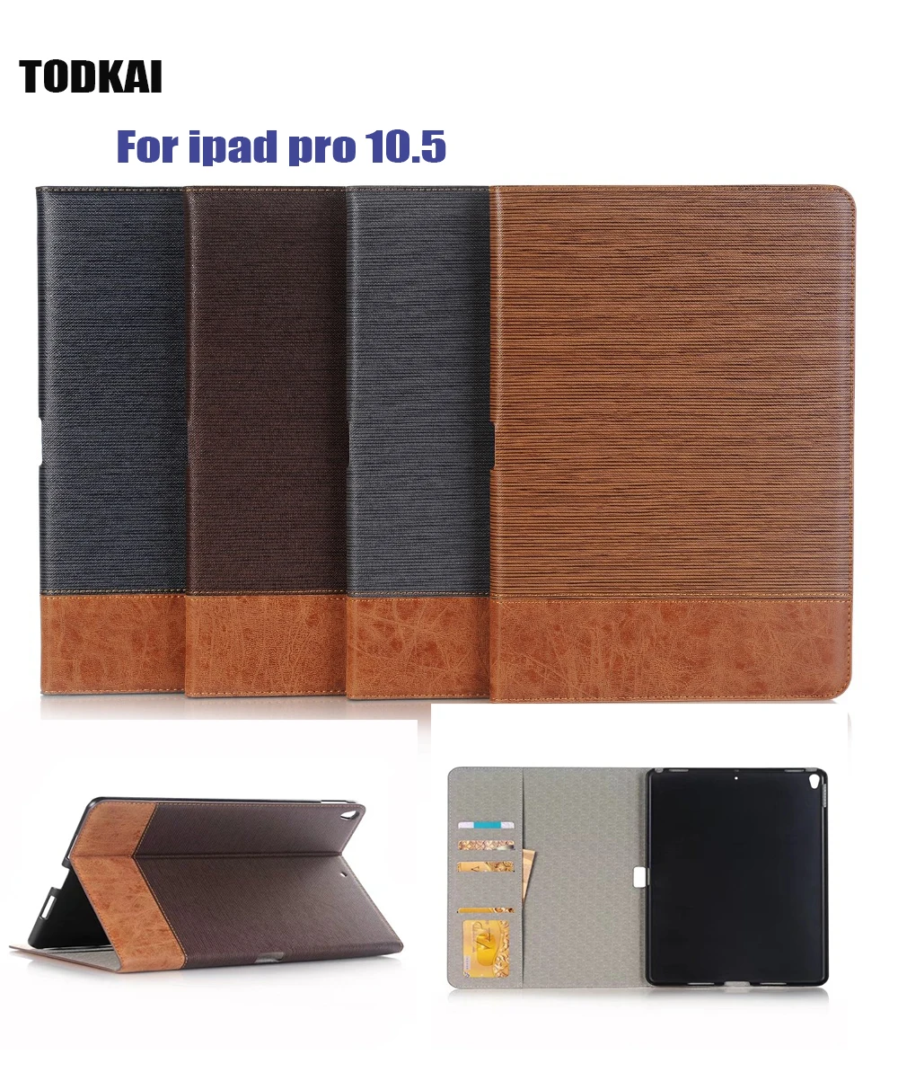 

For iPad Pro 10.5 inch New 2017 High quality PU leather Case tablet stand Cover + screen Film + Stylus