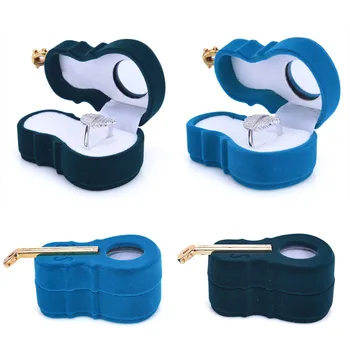 

1 Pcs Violin Design Velvet Ring Box Earring Necklace Jewelry Storage Case Wedding Party Favor