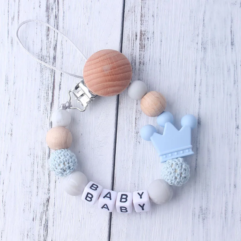 

14pcs Silicone Beads Letter Crown Cartoon Baby Teether Beads Chewing Bead Necklace BPA Free Teether Toy Accessories Nursing Toys