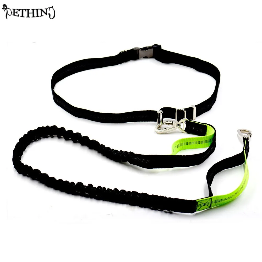 Durable retractable hands free dog leash strong dog leash+adjustable waist belt with Reflective