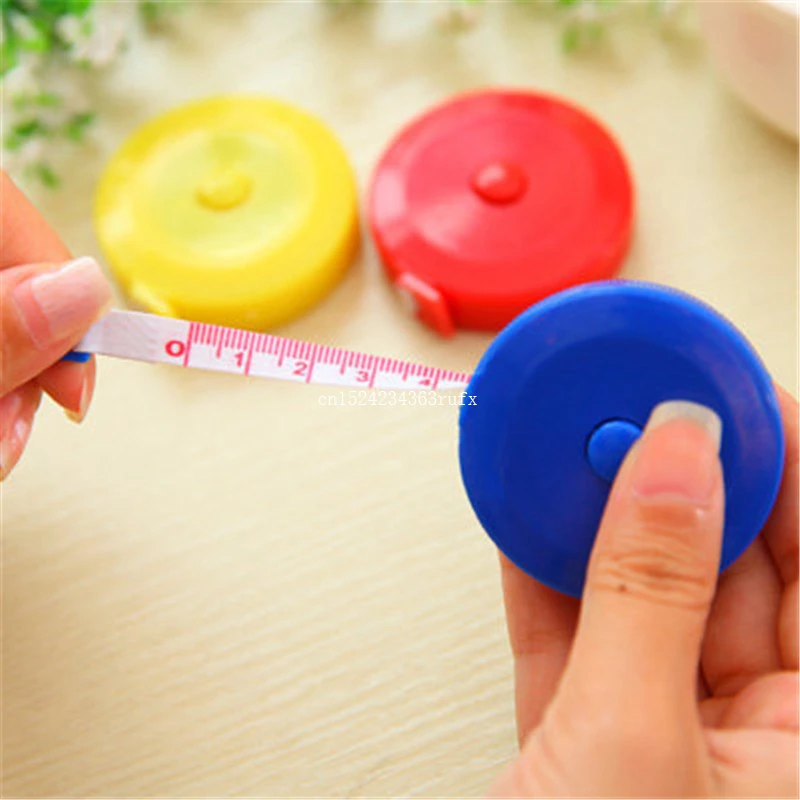 

100 pcs Mini Ruler Measuring Tape Measure Retractable Metric Belt Colorful Centimeter Inch Tailor Ruler Children Height Ruler