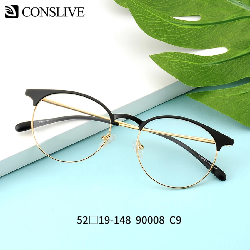 

Women Eye Glasses Frames Round Optical Eyeglasses Myopia Multifocal Eyewear Ladies Retro Glasses Spectacles Frames 90008