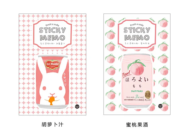 Креативный милый персиковый напиток серии блокнот для заметок Kawaii N-Times Липкие заметки Papelaria японские канцелярские принадлежности