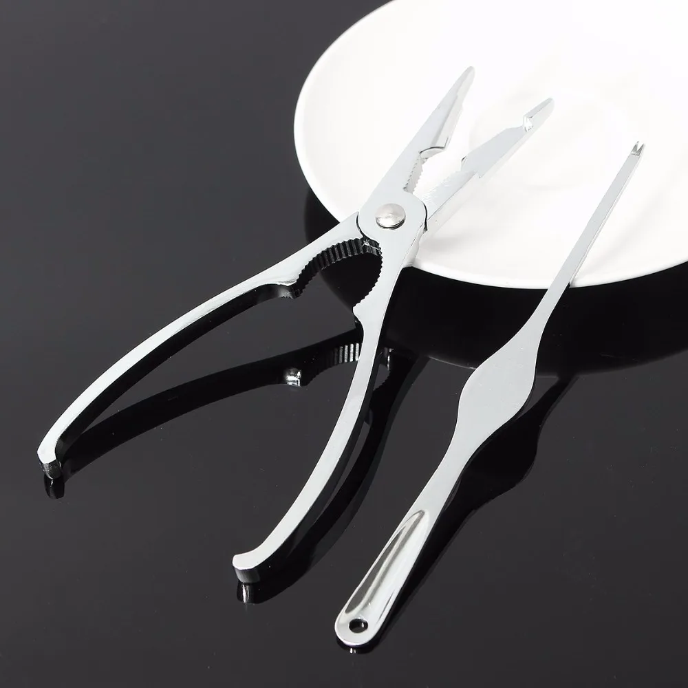2PCS Stainless Steel Seafood Cracker Pick Set For Crab Lobster Fork