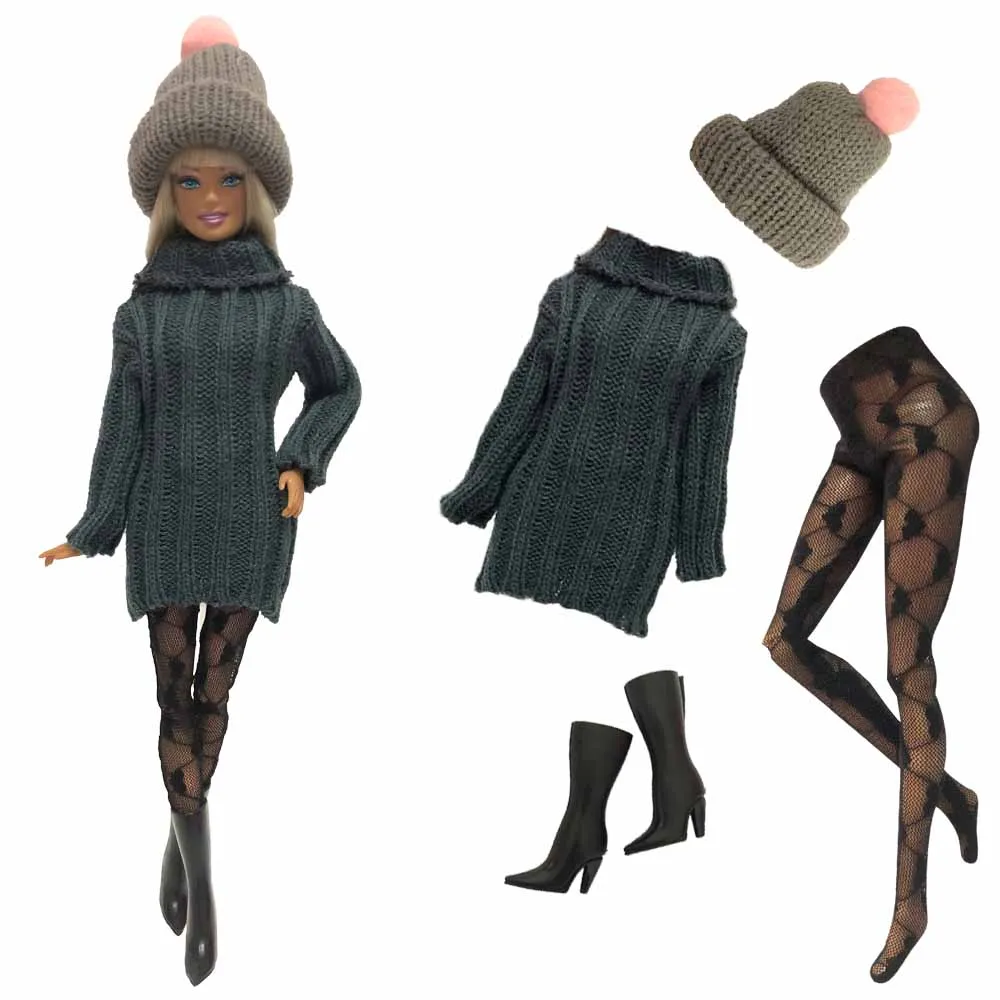 NK Смешанное новое платье куклы модное супер модельное пальто современный наряд Повседневная Одежда для куклы Барби аксессуары подарок для детей DIY игрушки JJ