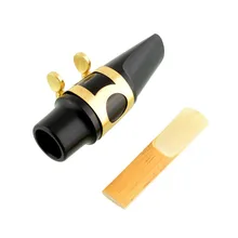 1 компл. Классическая музыка альт саксофон мундштук для альт саксофона Профессиональный пластик Прочный практичный с крышкой металлической пряжкой черный