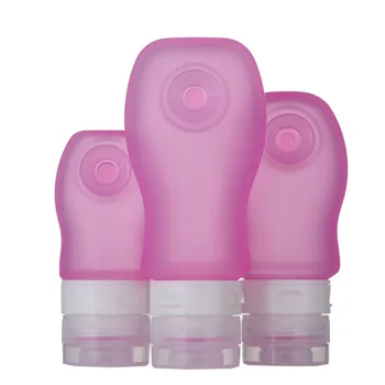 

3sizes Refillable Bottles With Suction Cup Travel Containers Portable Soft Silicone Containers Travel Refill Bottles Squeezable