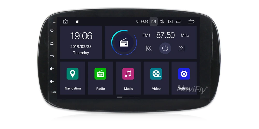 Sale NaviFly 9" IPS full touch DSP Android 9.0 Car radio player gps for Mercedes Benz SMART Fortwo 2016- Head Unit Auto radio 10