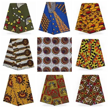 

100% Cotton Hot Wax Veritable African Veritable Real Pagne Wax Veritable Wax Veritable For Dress Soft Hot Wax Print Fabric