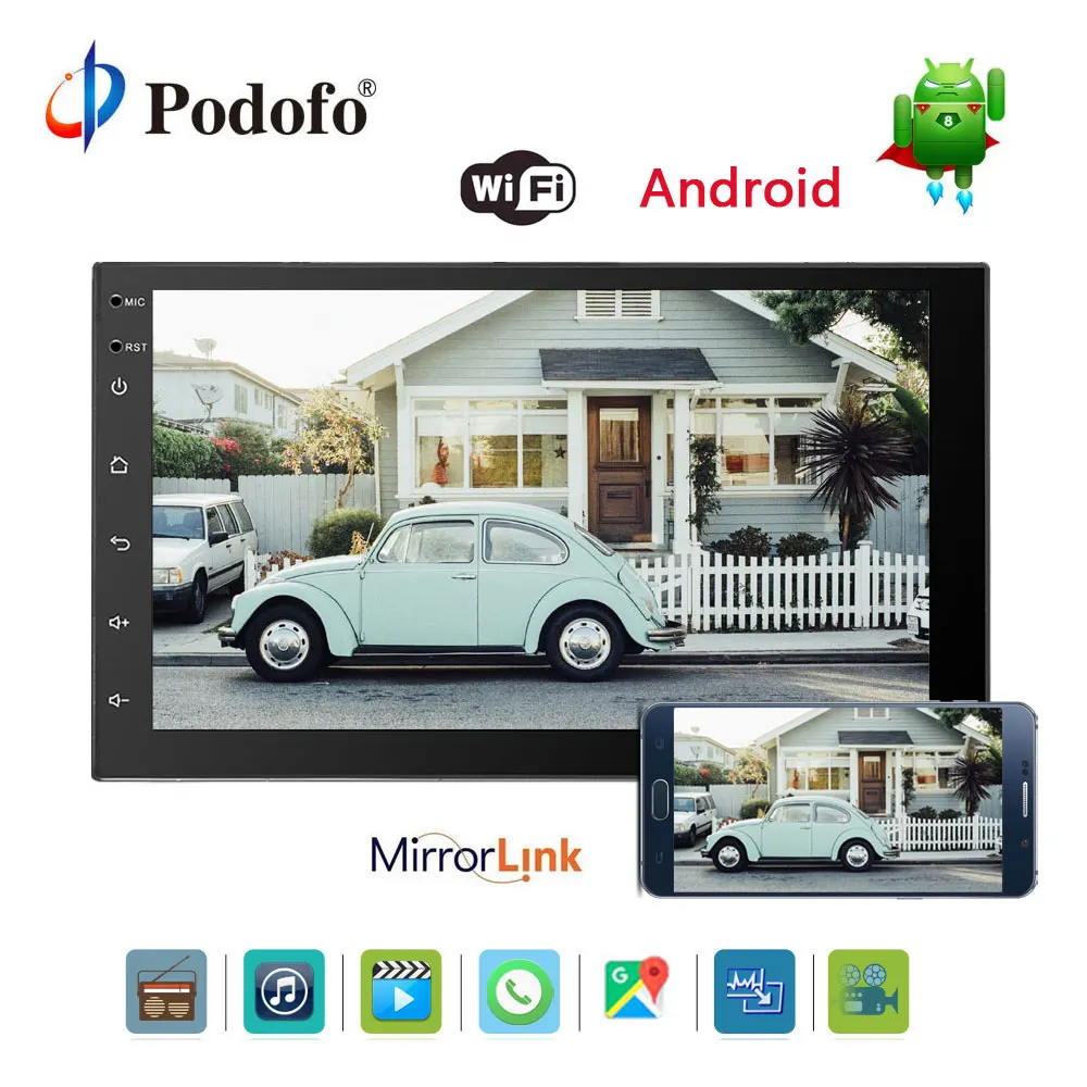 Podofo 7 2 din font b Car b font font b Radio b font font b