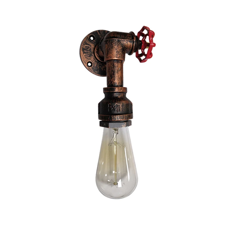 Для творческих личностей водопровод E27 настенный светильник в стиле ретро промышленный ветер Железный настенный светильник для ресторана бара магазин одежды, кафе
