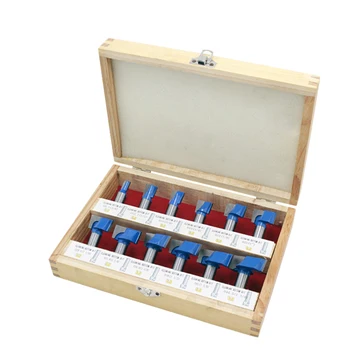 

New 12Pcs Milling Cutter Router Bit Set 1/2 Wood Cutter Carbide Shank Mill Woodworking Trimming Engraving Carving Cutting Tool