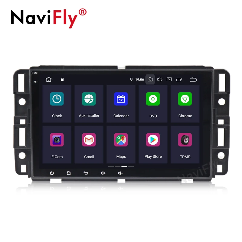 Discount NaviFly Pure Android9.0  IPS DSP Car audio gps navigator  for Chevrolet Tahoe Traverse BUICK Enclave GMC support OBD2 TPMS 5
