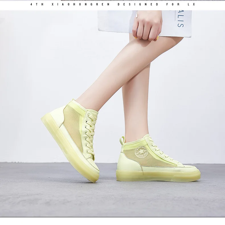 Повседневная обувь Женские кроссовки с высоким берцем zapatos de mujer Сезон лето