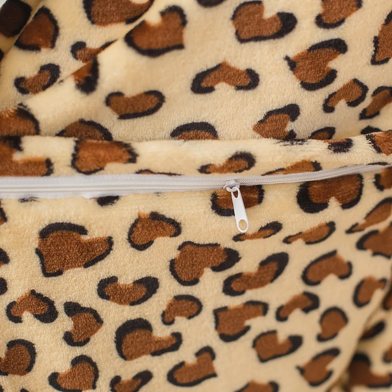 Leopard животных Косплэй костюм Onesie Толстовка для взрослых Для женщин Для мужчин Хэллоуин для отдыха и вечеринок фланель полной длины