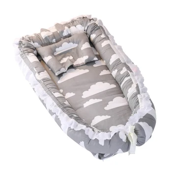 

Baby Bassinet for Bed Portable Baby Lounger for Newborn Crib Breathable and Sleep Nest Travel Baby Supply