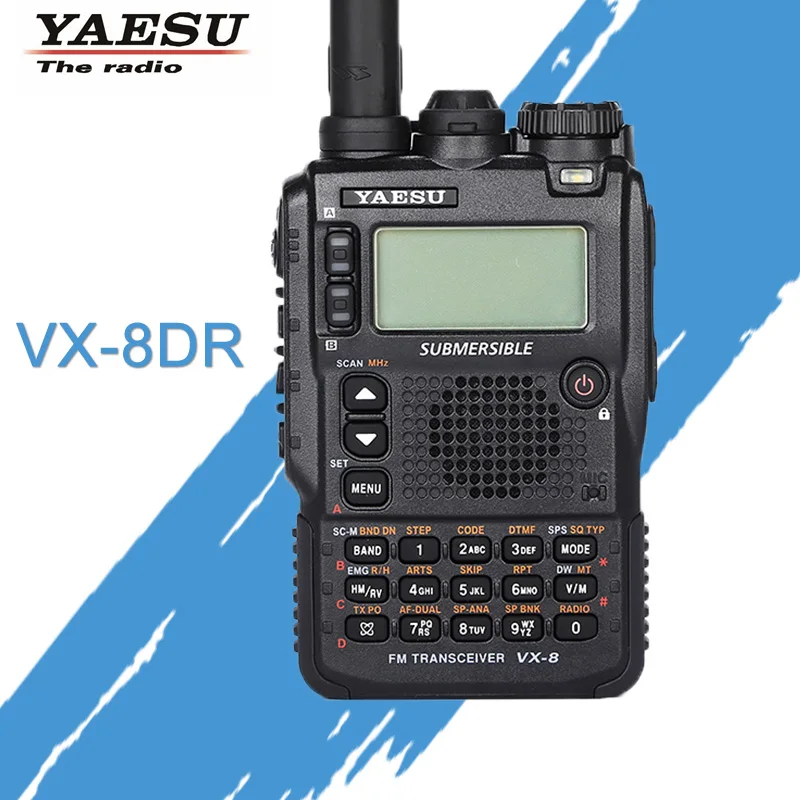 Общая рация Yaesu VX-8DR трехдиапазонный водостойкий Ручной FM Ham двухстороннее радио трансивер