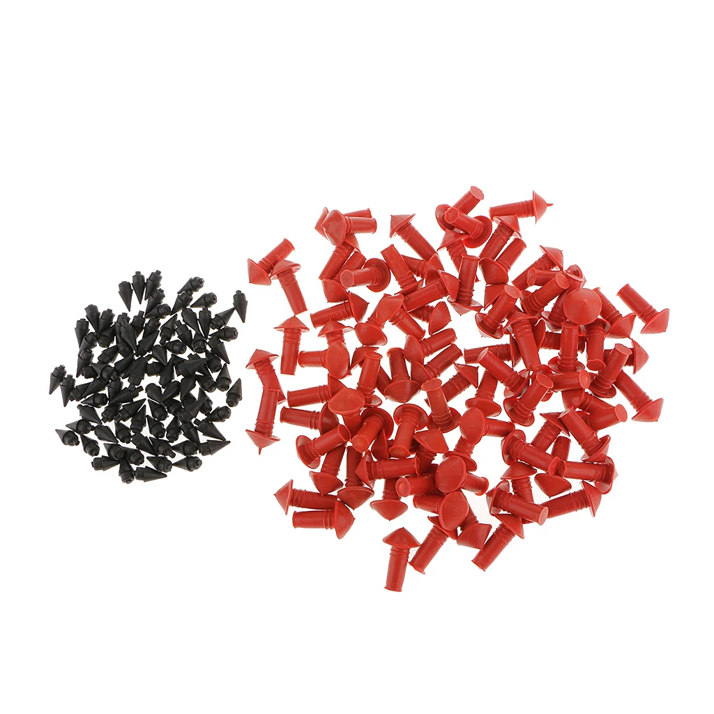 MagiDeal 160pcs Black Plastic With Red Rubber Plugs Motorcycle Tire Repair Tool Kit Bicycle Repair Tools  