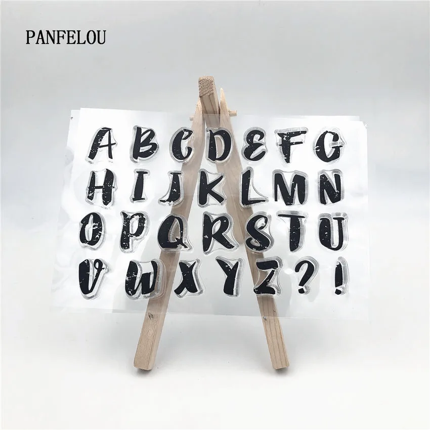 PANFELOU capital letter прозрачный силиконовый каучук прозрачные штампы мультфильм для