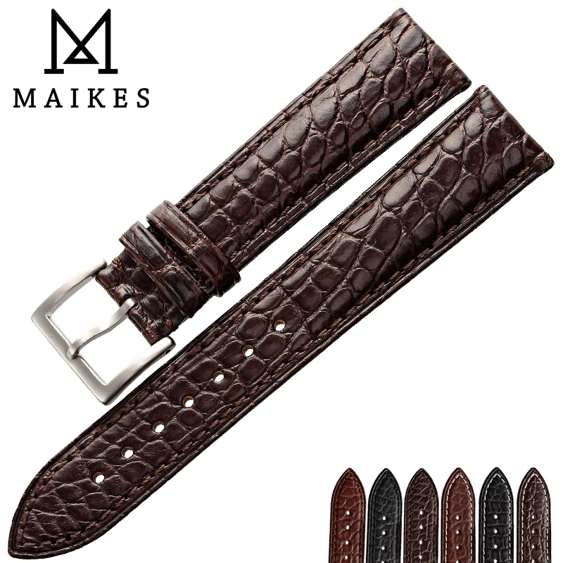 Роскошный ремешок для часов MAIKES из Натуральной Крокодиловой Кожи Чехол IWC OMEGA Longs