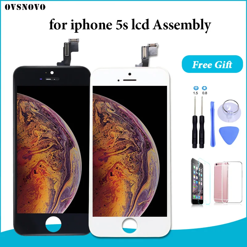 

AAA+++ Quality OEM LCD Display For iPhone 5S Touch Screen Assembly for A1530 A1533 A1453 A1457 LCD Screen Digitizer Replacement
