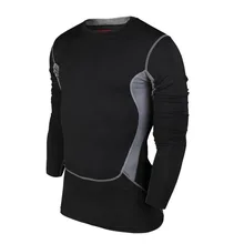 1 шт. эластичная спортивная одежда колготки спортивная рубашка для бега Мужская футболка дышащий с длинным рукавом быстросохнущая для занятий спортом Фитнес рубашка Мужская 3XL