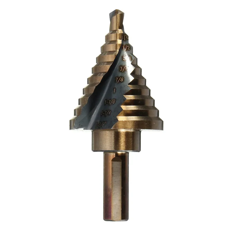  Best Price 1/4 Inch-1-3/8 inch Step Drill Bit Cobalt M42 Reamer Lifetime Warranty Power Tools