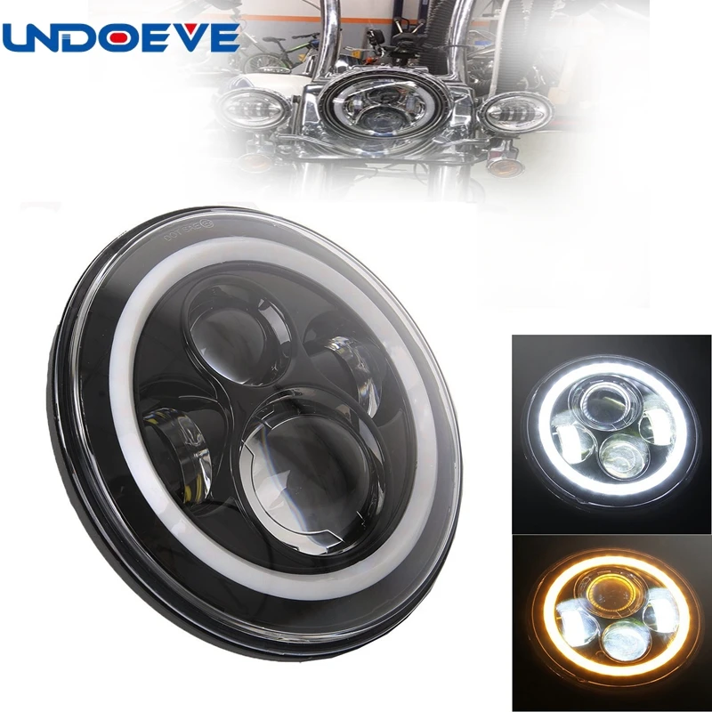 7 Inch Led Headlight Halo Round Headlamp For Jeep Wrangler JK TJ LJ 1997 2017 Hummer
