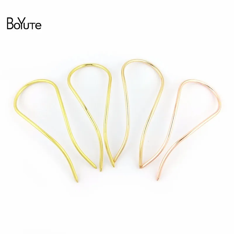 BoYuTe 1 Piece 1003MM Metal Brass Arch Hair Stick Diy Hand Made Hair Jewelry Accessories 7 Colors (4)