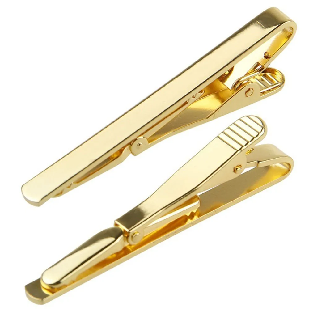Tie Clip Men Metal Simple Necktie Bar Clasp Formal Dress Wedding Gold color Tie Clips Giftin