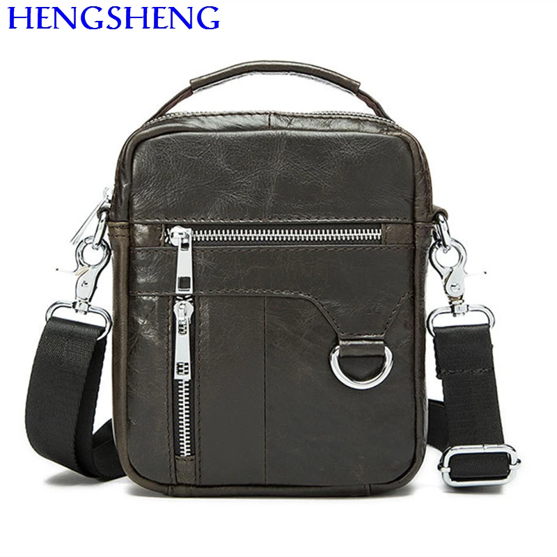 Hengsheng hot selling genuine font b leather b font men bag with top quality cow font