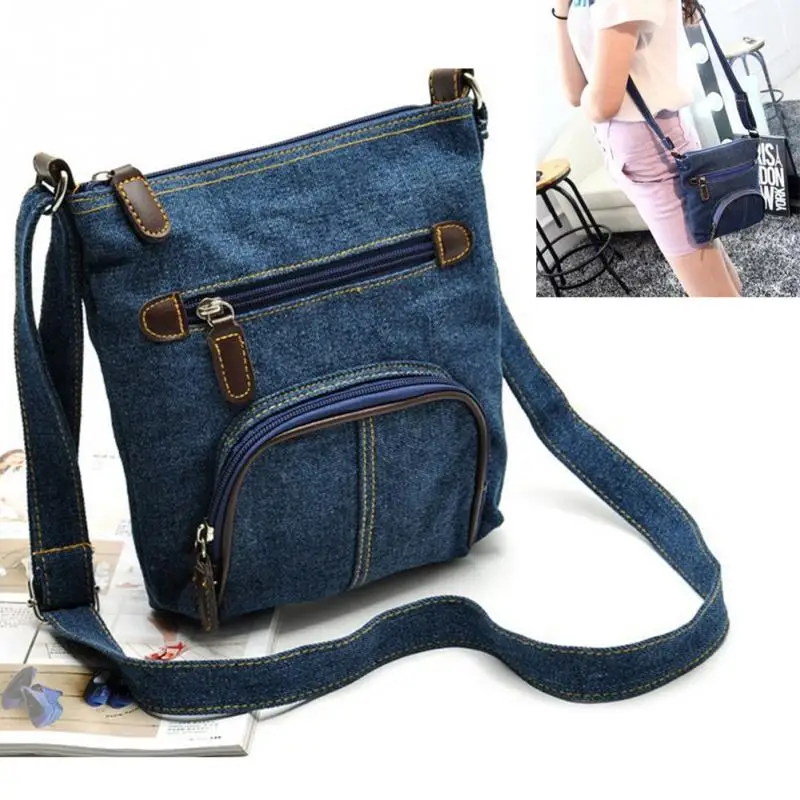 Джинсовая сумка через плечо, сумка через плечо, женская модная сумка-кошелек